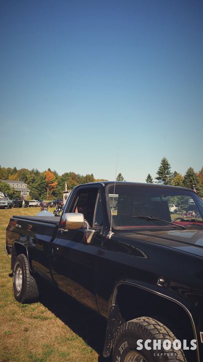 Black lifted GMC low angle